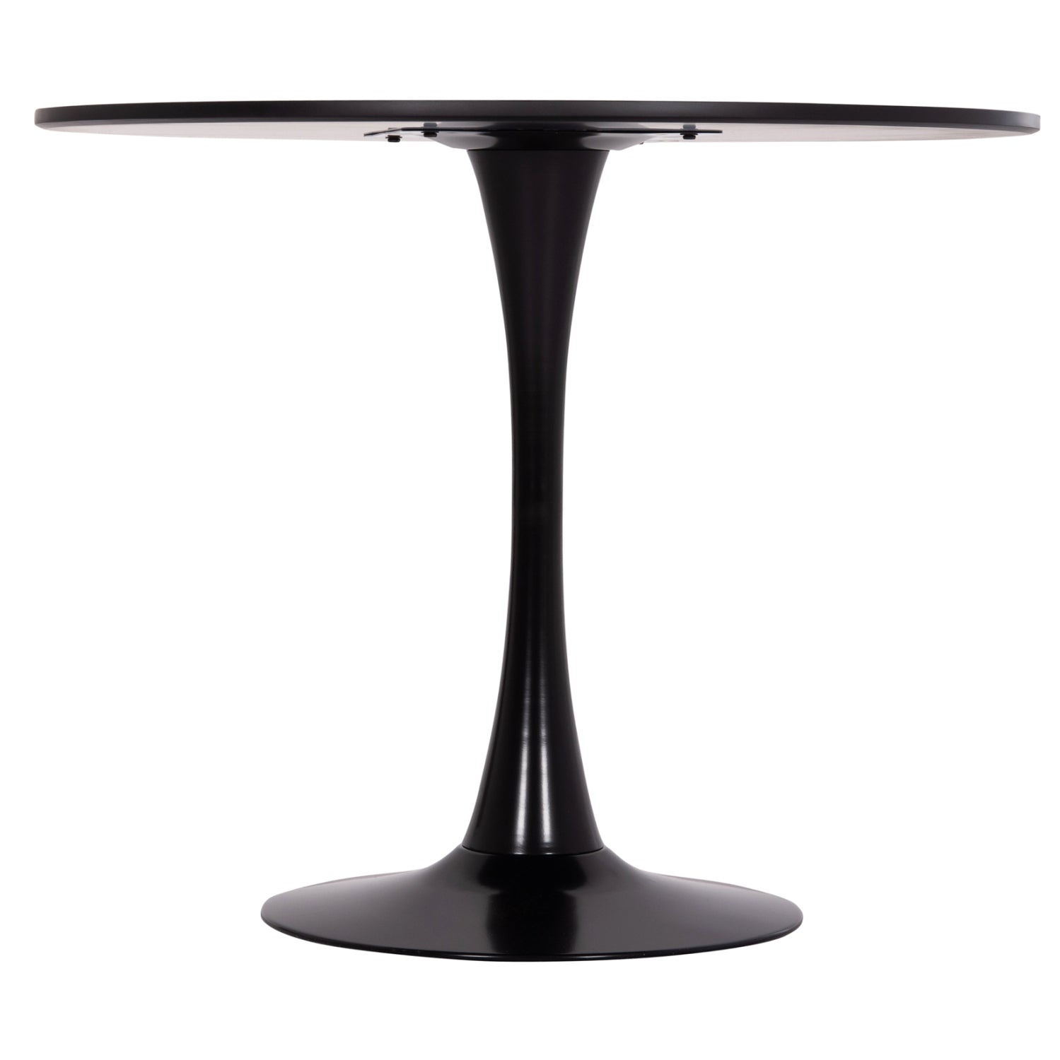 ROUND DINING TABLE BROLIN HM18141.02 MDF TOP-METAL BASE--BLACK Φ90x73Hcm.