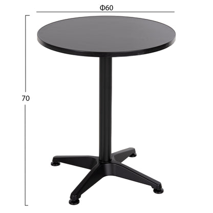 OUTDOOR ROUND TABLE GOSS HM5974.01 ALUMINUM IN BLACK Φ60x70Hcm.