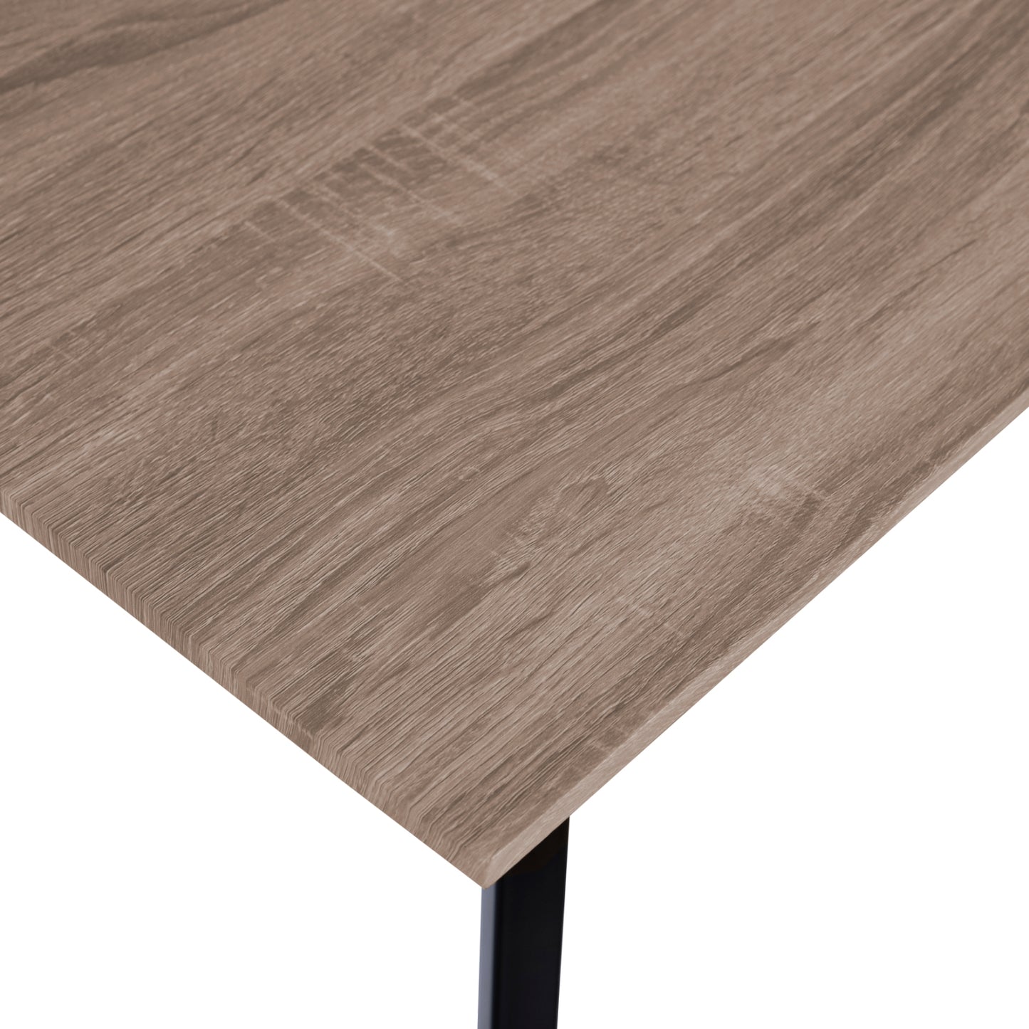Dining Table 140x80 sonama with black legs HM8374