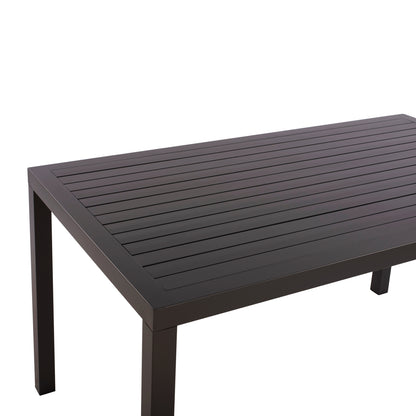 ALUMINUM DINING TABLE SAHIRA HM5571.02 DARK GREY 140Χ80X75.5Hcm.