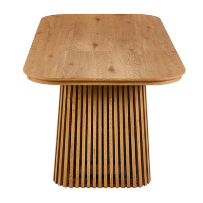 EXTENDABLE DINING TABLE VERLO HM18436 MDF IN NATURAL WOOD COLOR 120/150/180x90x75Hcm.