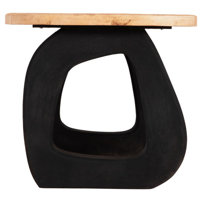 DINING TABLE SERIES SANTORINI HM18065 FIR WOOD TABLETOP-POLYRESIN LEGS IN BLACK 180x90x76Hcm.