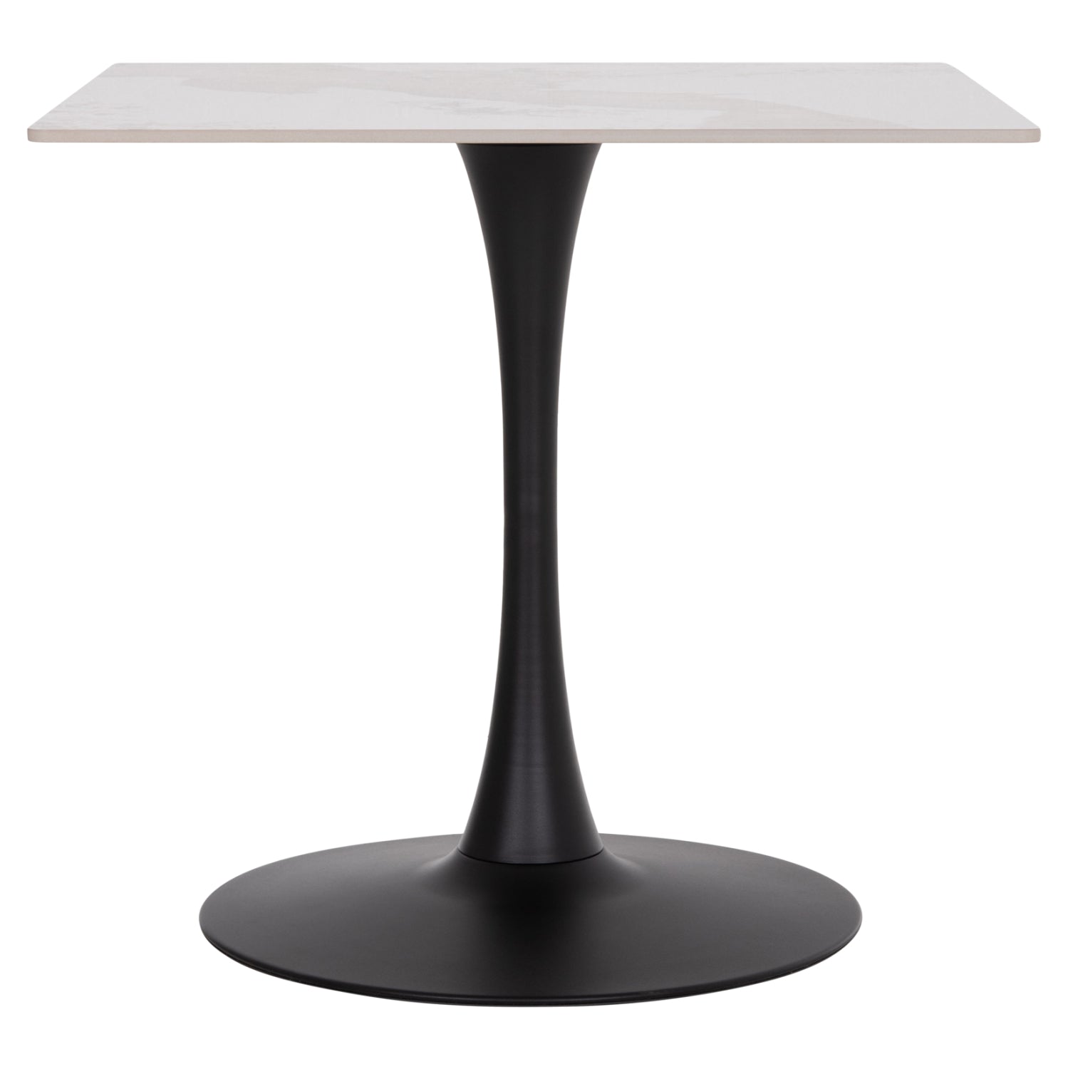 DINING TABLE TETRAN HM18315.02 BLACK METAL BASE--SINTERED STONE TOP IN PANDORA COLOR 80x80x73Hcm
