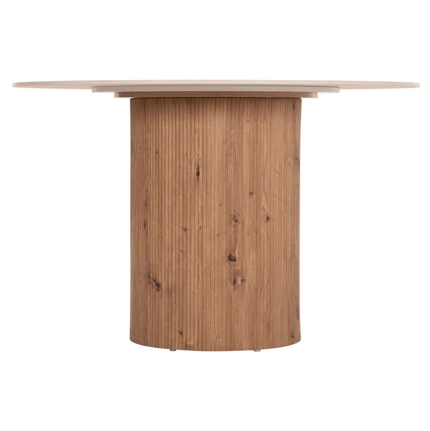DINING TABLE TWIL HM18324 CERAMIC TOP IN TRAVERTINE STONE LOOK--MDF BASE Φ120x76Hcm.