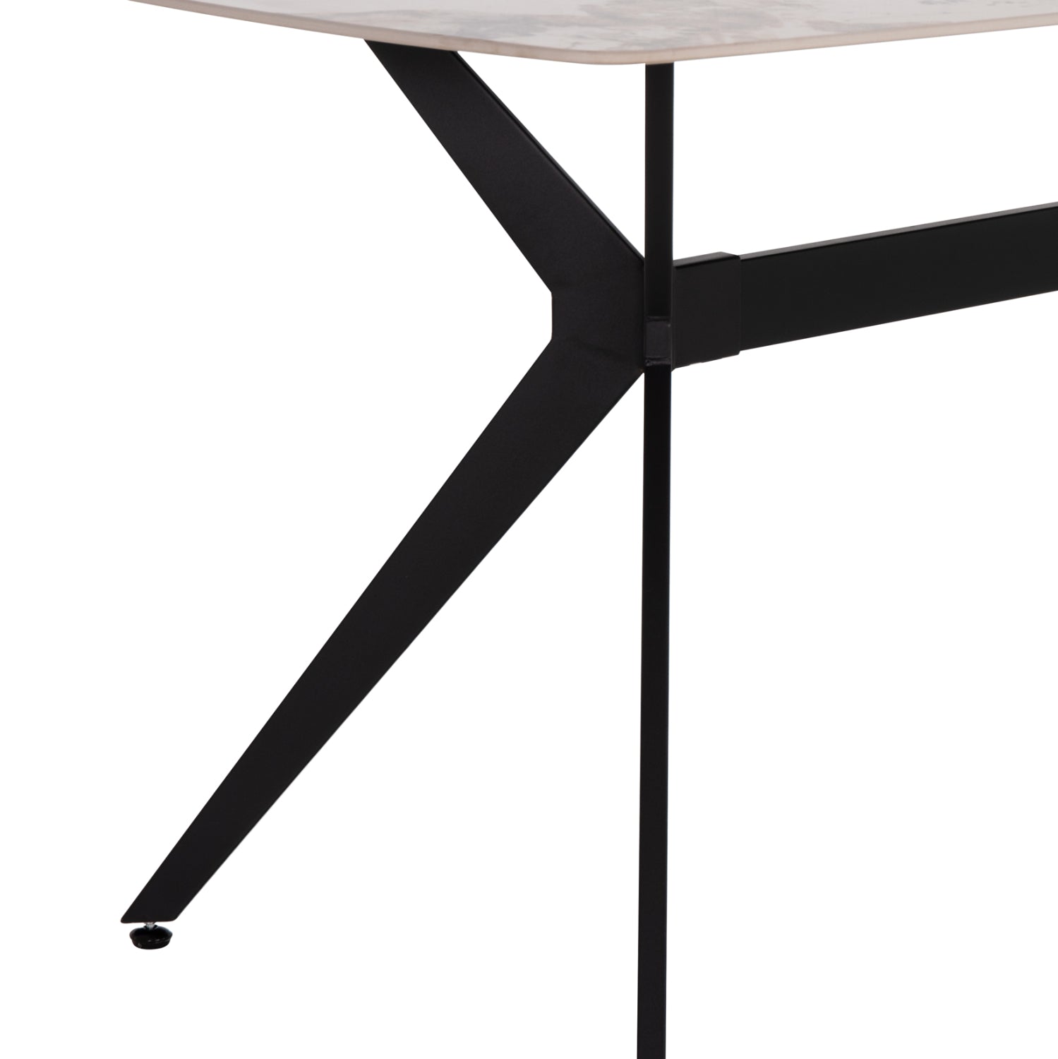 DINING TABLE AIKA HM18421 CERAMIC TOP IN WHITE/GOLD MARBLE COLORING 160x90x79Hcm.