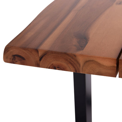 OUTDOOR DINING TABLE FRIGGO HM6298.01 ACACIA WOOD 3.5cm thick--METAL LEGS 200x100x77Hcm