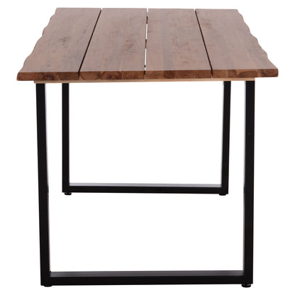 OUTDOOR DINING TABLE FRIGGO HM6375.02 ACACIA WOOD 2.6cm thick--METAL LEGS 160x80x76Hcm