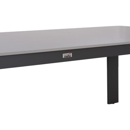 DINING TABLE PUNDER HM6483.01 ALUMINUM IN GREY--SINTERED STONE TOP 220x100x76Hcm.
