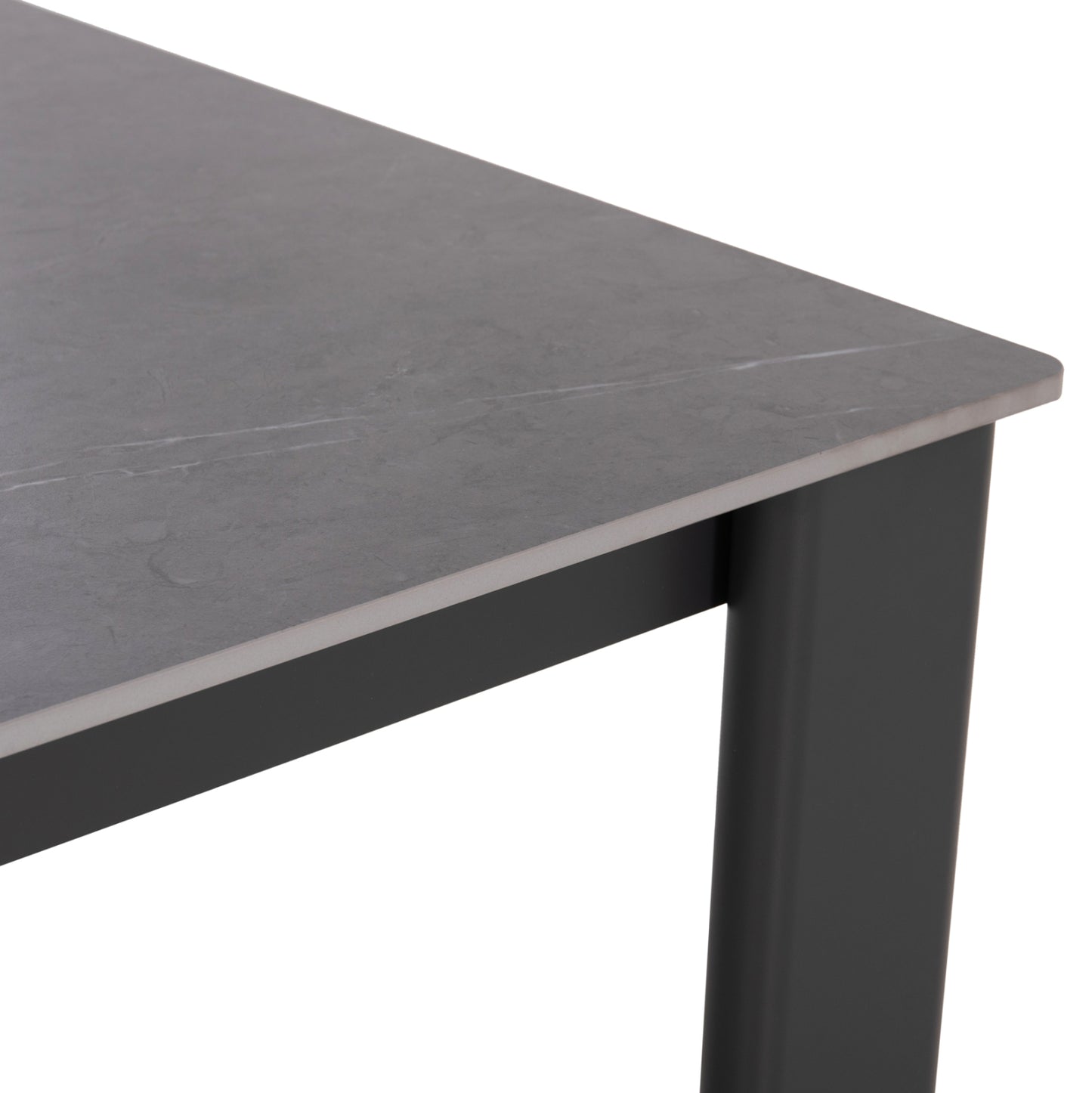 DINING TABLE PUNDER HM6483.01 ALUMINUM IN GREY--SINTERED STONE TOP 220x100x76Hcm.