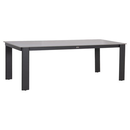 DINING TABLE PUNDER HM6483.01 ALUMINUM IN GREY--SINTERED STONE TOP 220x100x76Hcm.