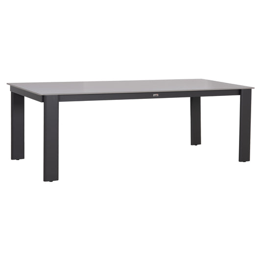 DINING TABLE PUNDER HM6483.01 ALUMINUM IN GREY--SINTERED STONE TOP 220x100x76Hcm.