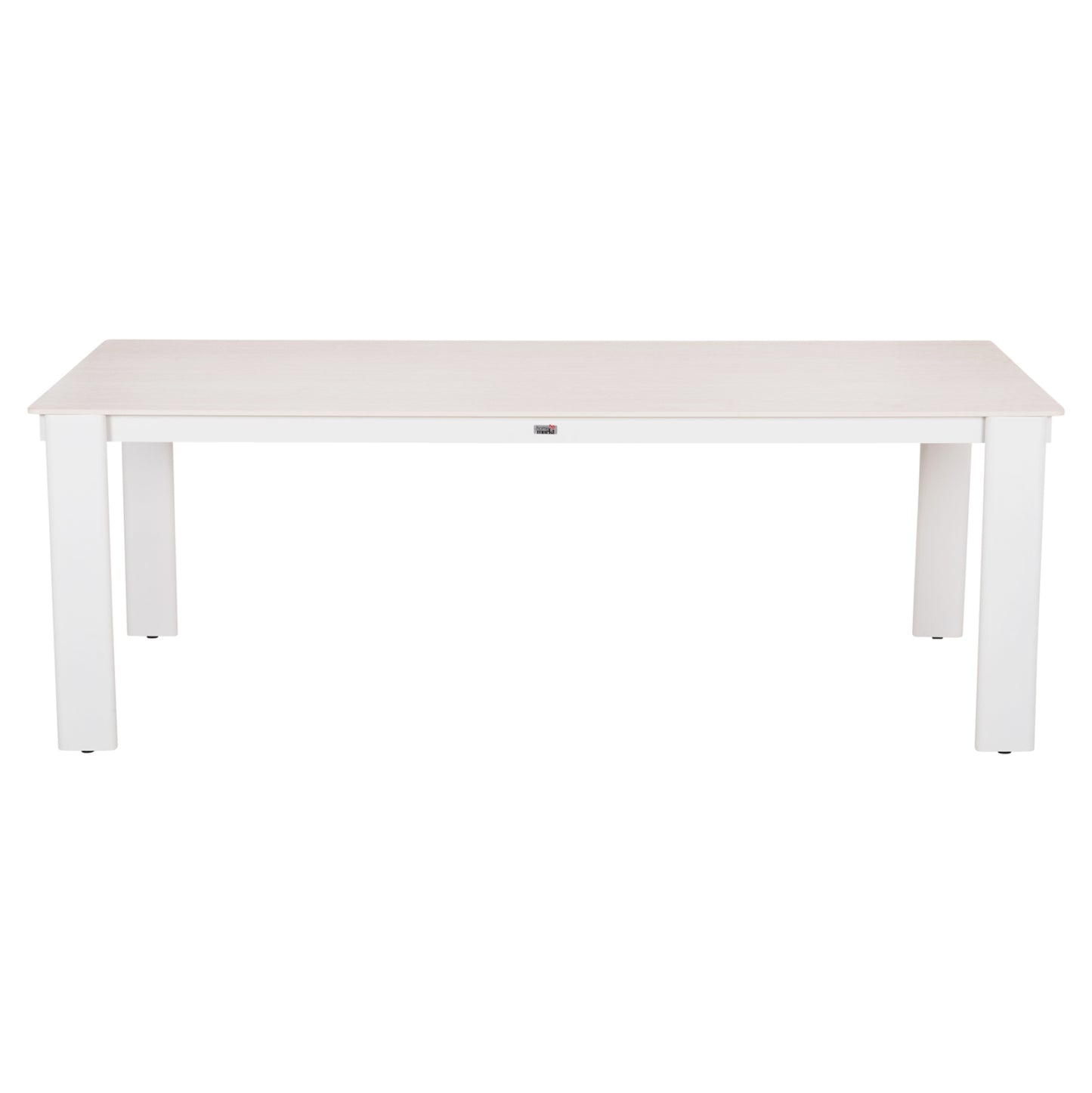 DINING TABLE PUNDER HM6483.02 ALUMINUM IN CREAM WHITE--SINTERED STONE TOP 220x100x76Hcm.