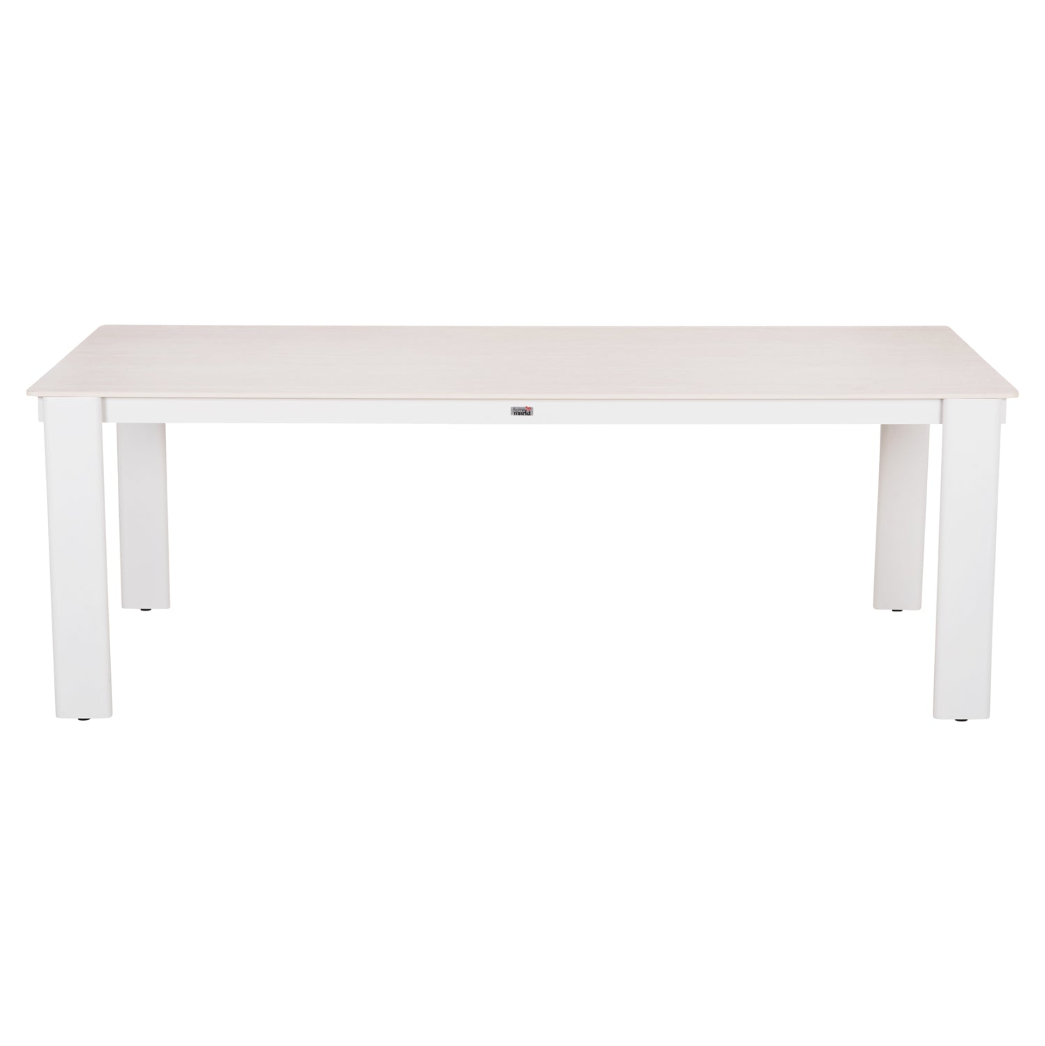 DINING TABLE PUNDER HM6483.02 ALUMINUM IN CREAM WHITE--SINTERED STONE TOP 220x100x76Hcm.