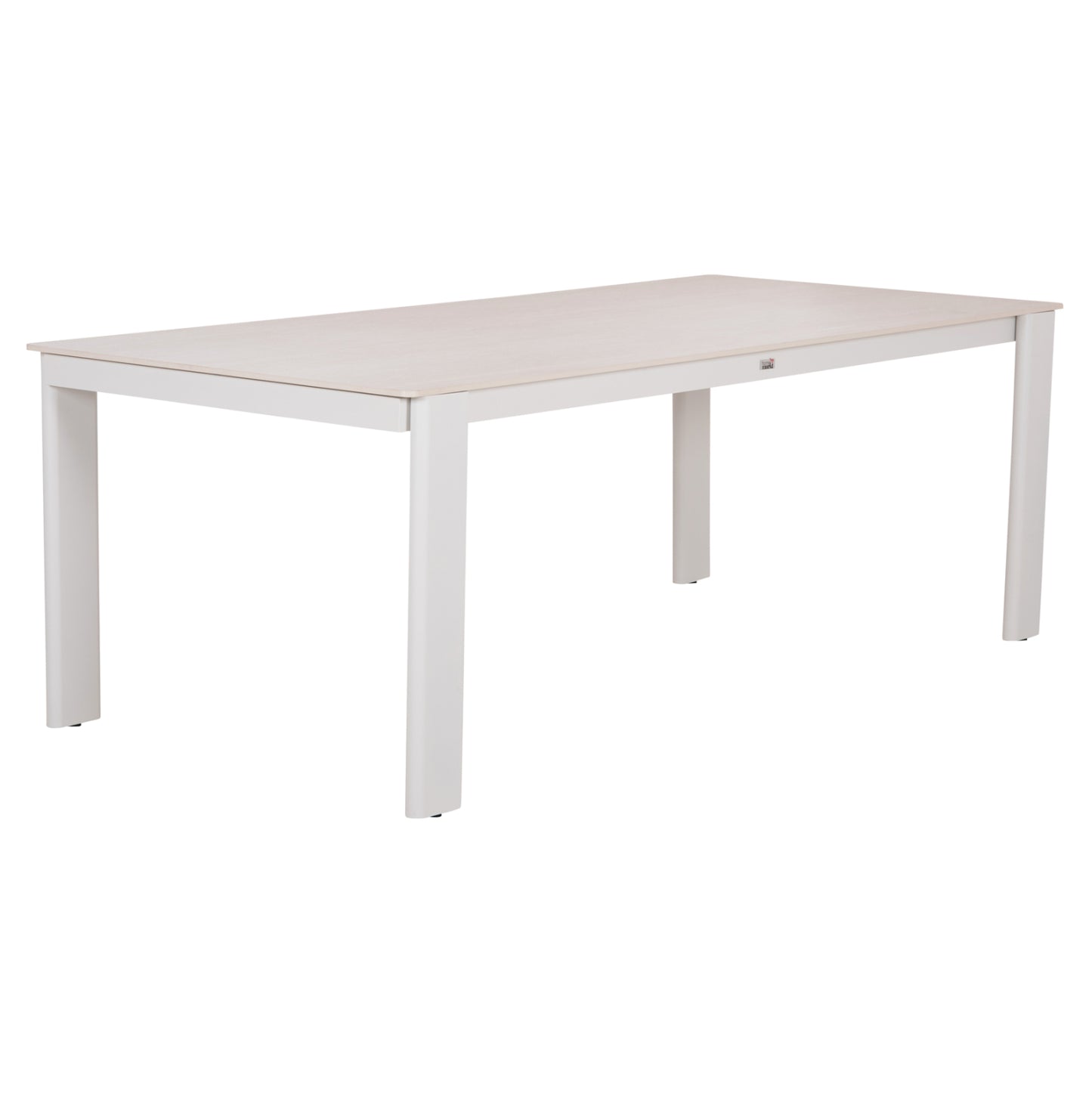 DINING TABLE PUNDER HM6483.02 ALUMINUM IN CREAM WHITE--SINTERED STONE TOP 220x100x76Hcm.