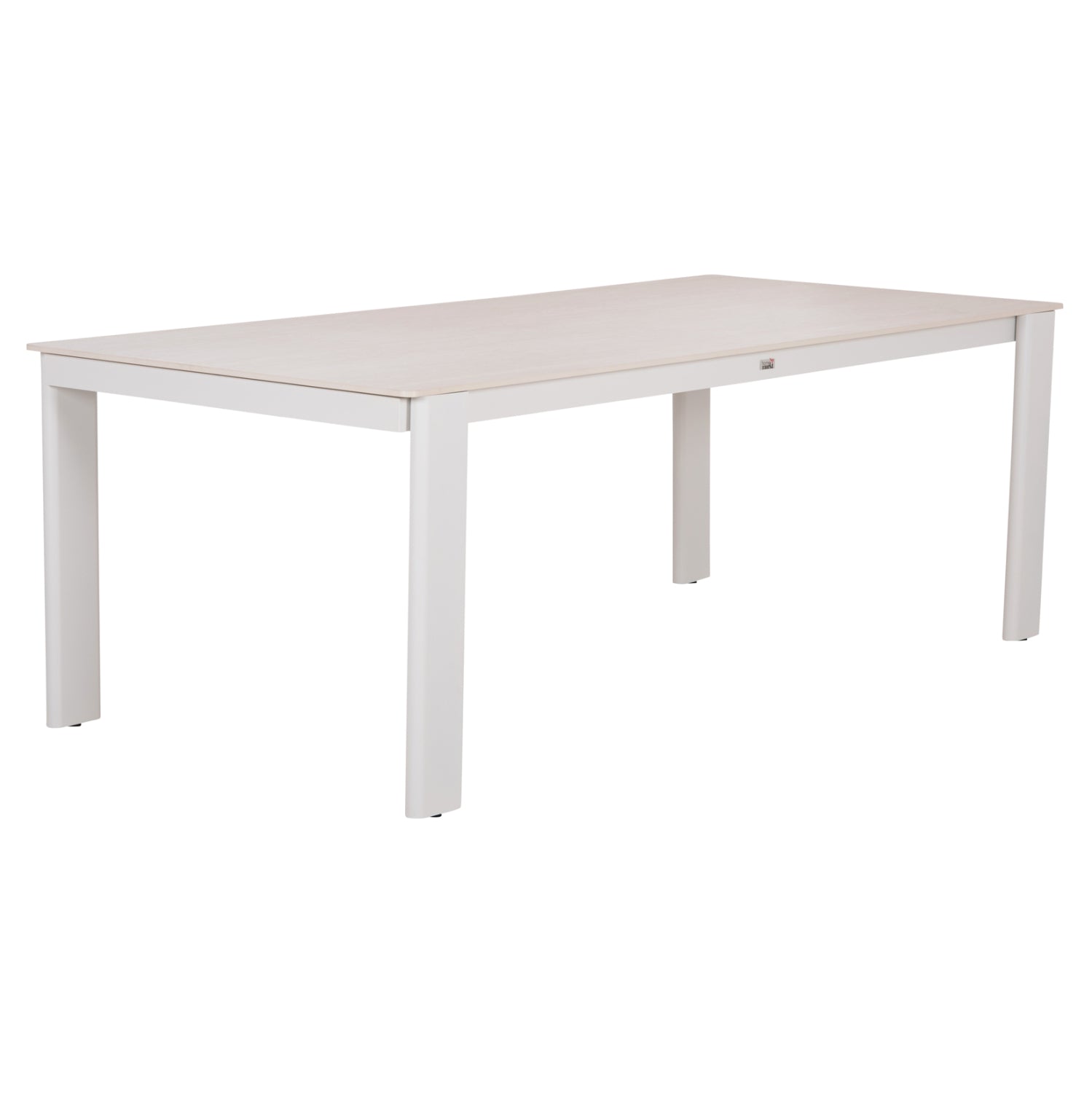 DINING TABLE PUNDER HM6483.02 ALUMINUM IN CREAM WHITE--SINTERED STONE TOP 220x100x76Hcm.
