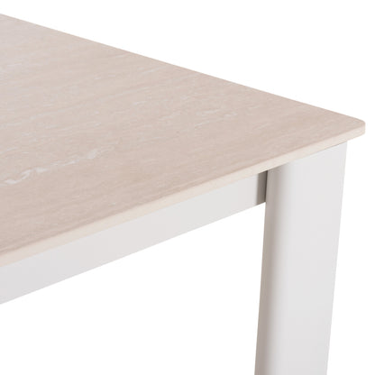 DINING TABLE PUNDER HM6483.02 ALUMINUM IN CREAM WHITE--SINTERED STONE TOP 220x100x76Hcm.