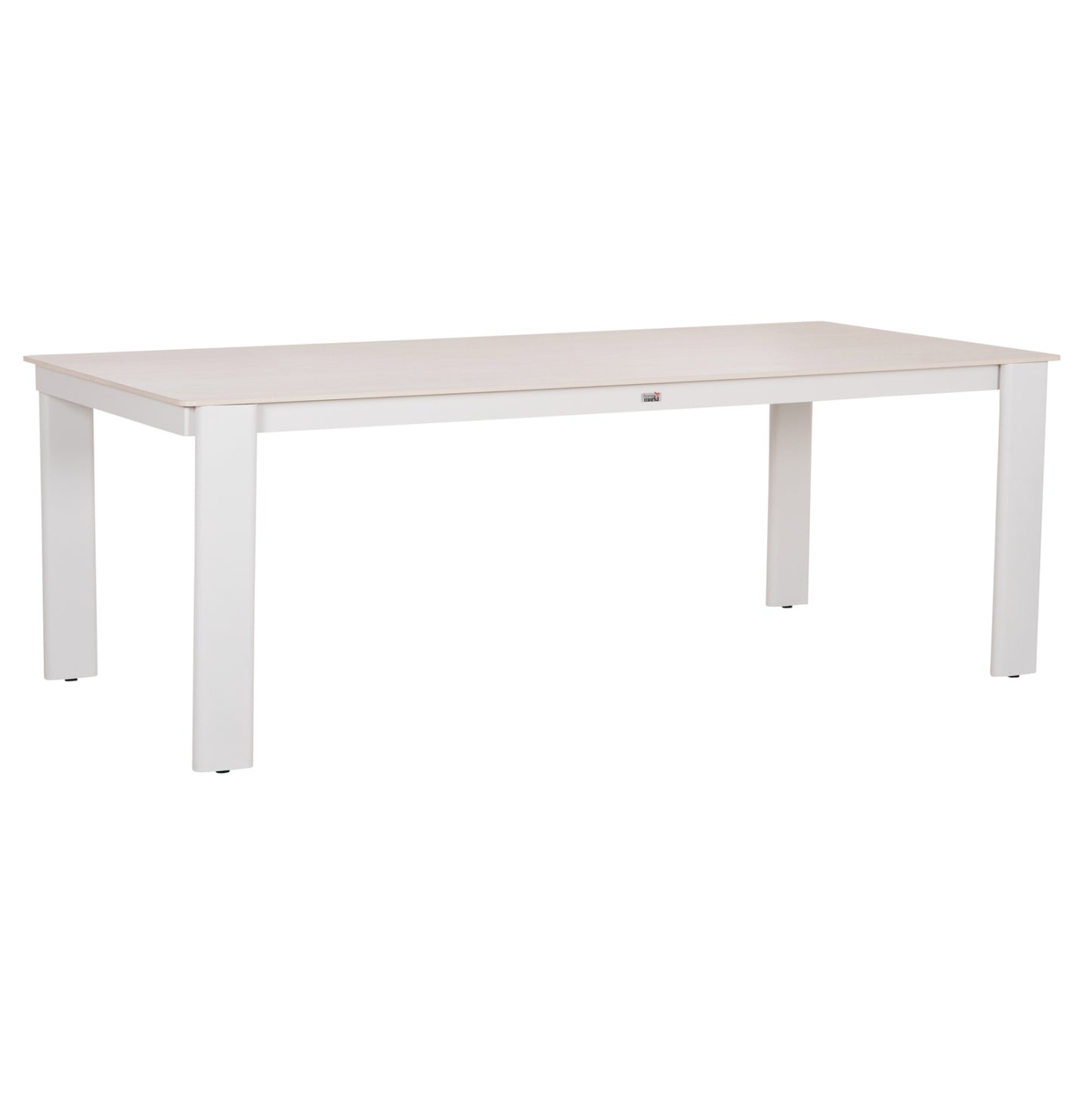 DINING TABLE PUNDER HM6483.02 ALUMINUM IN CREAM WHITE--SINTERED STONE TOP 220x100x76Hcm.