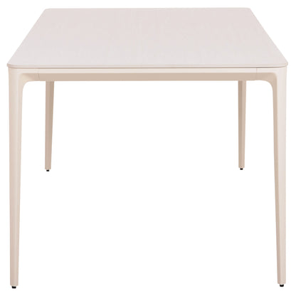 DINING TABLE STAD HM6557.02 BEIGE ALUMINUM FRAME--WHITE SINTERED STONE 180x90x74Hcm.