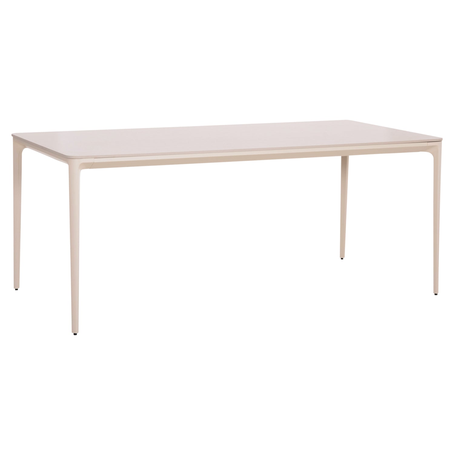 DINING TABLE STAD HM6557.02 BEIGE ALUMINUM FRAME--WHITE SINTERED STONE 180x90x74Hcm.
