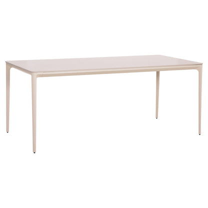 DINING TABLE STAD HM6557.02 BEIGE ALUMINUM FRAME--WHITE SINTERED STONE 180x90x74Hcm.