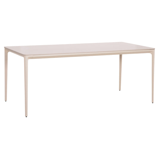 DINING TABLE STAD HM6557.02 BEIGE ALUMINUM FRAME--WHITE SINTERED STONE 180x90x74Hcm.
