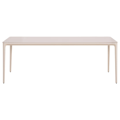 DINING TABLE STAD HM6558.02 BEIGE ALUMINUM FRAME--WHITE SINTERED STONE 220x100x74Hcm.