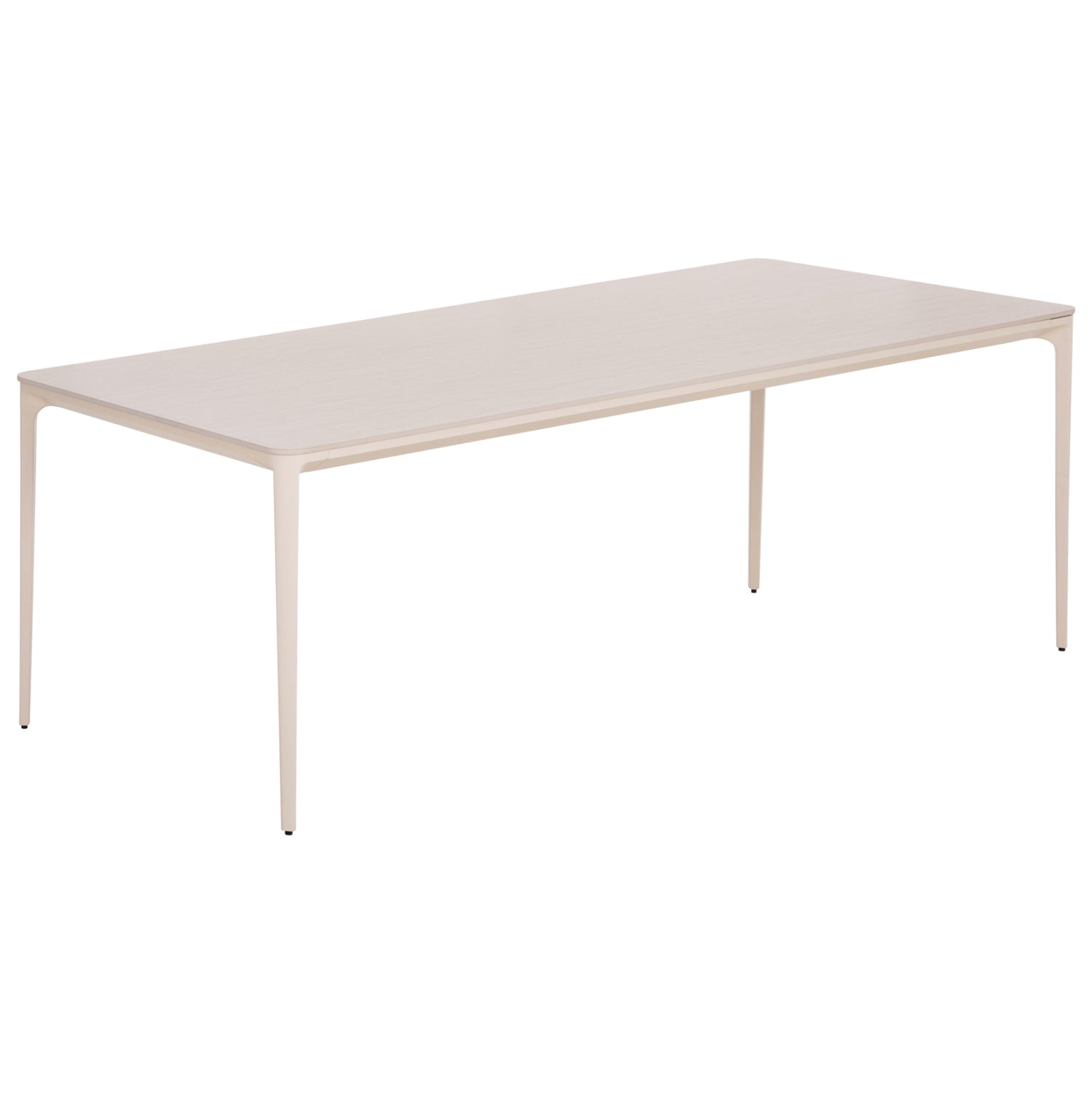 DINING TABLE STAD HM6558.02 BEIGE ALUMINUM FRAME--WHITE SINTERED STONE 220x100x74Hcm.