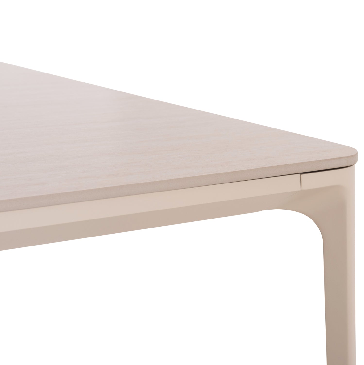 DINING TABLE STAD HM6558.02 BEIGE ALUMINUM FRAME--WHITE SINTERED STONE 220x100x74Hcm.