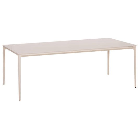 DINING TABLE STAD HM6558.02 BEIGE ALUMINUM FRAME--WHITE SINTERED STONE 220x100x74Hcm.
