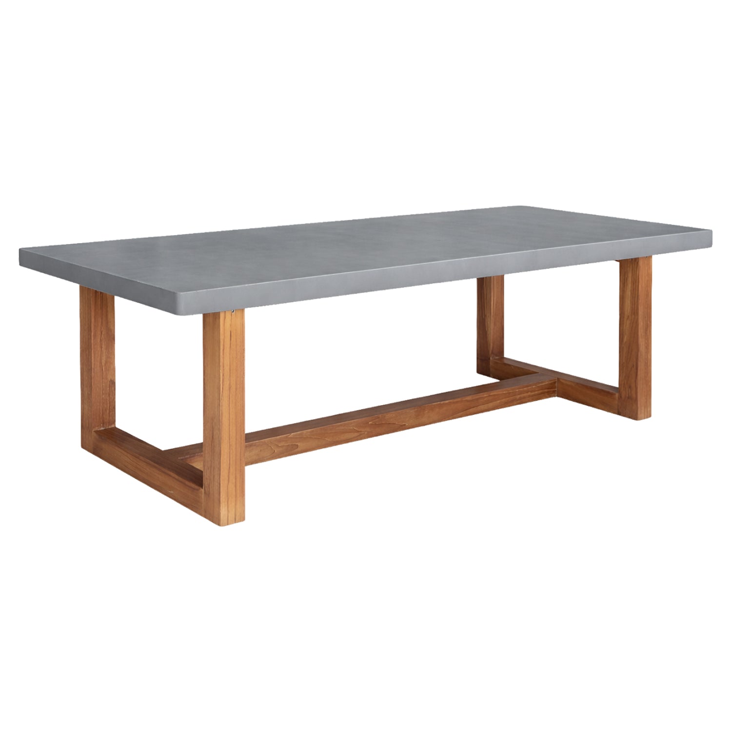 DINING TABLE ASTOR HM6572.01 GREY FIBER CEMENT TOP--ACACIA WOOD LEGS 240x100x75Hcm