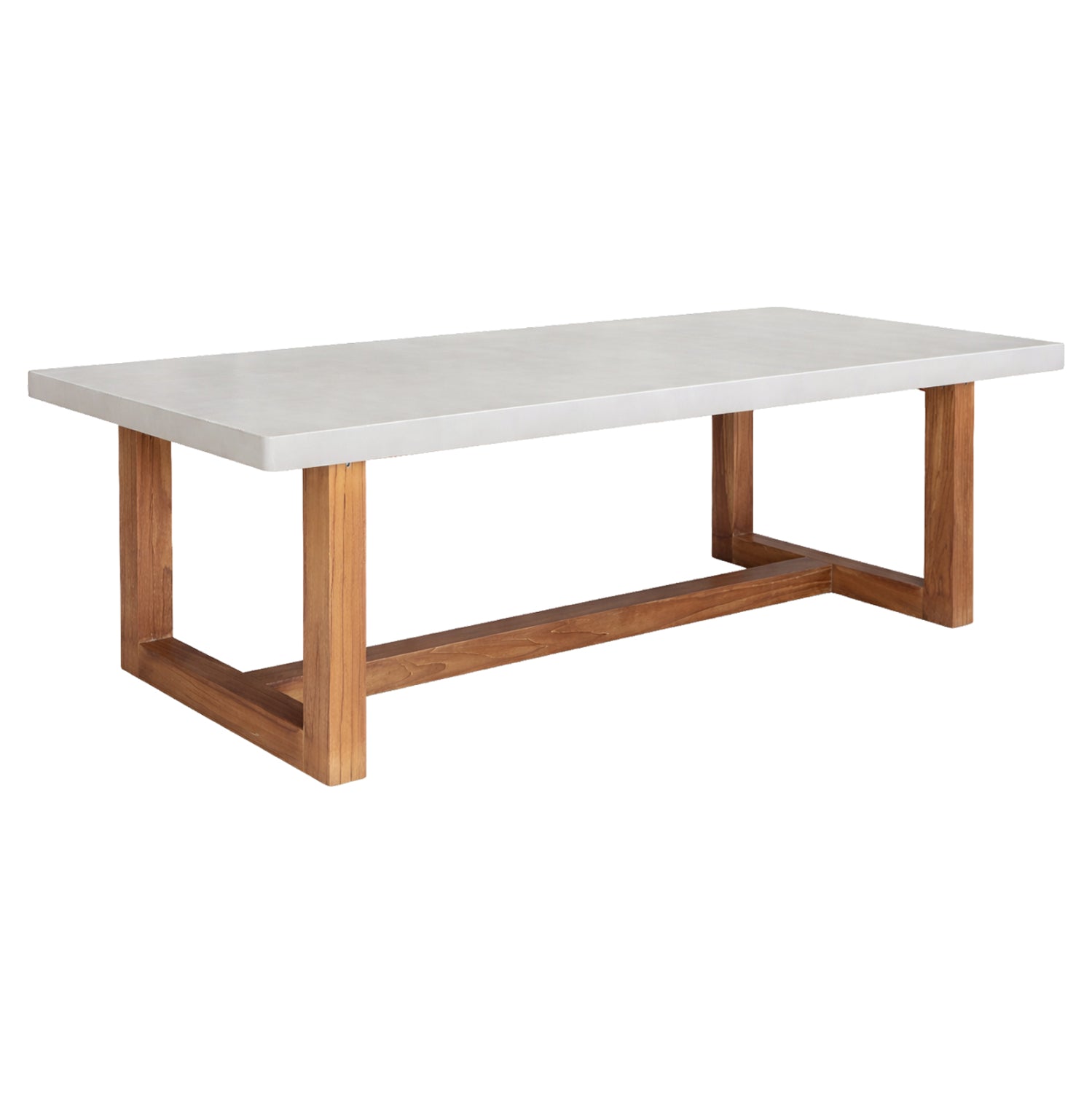 DINING TABLE ASTOR HM6572.02 BEIGE FIBER CEMENT TOP--ACACIA WOOD LEGS 240x100x75Hcm