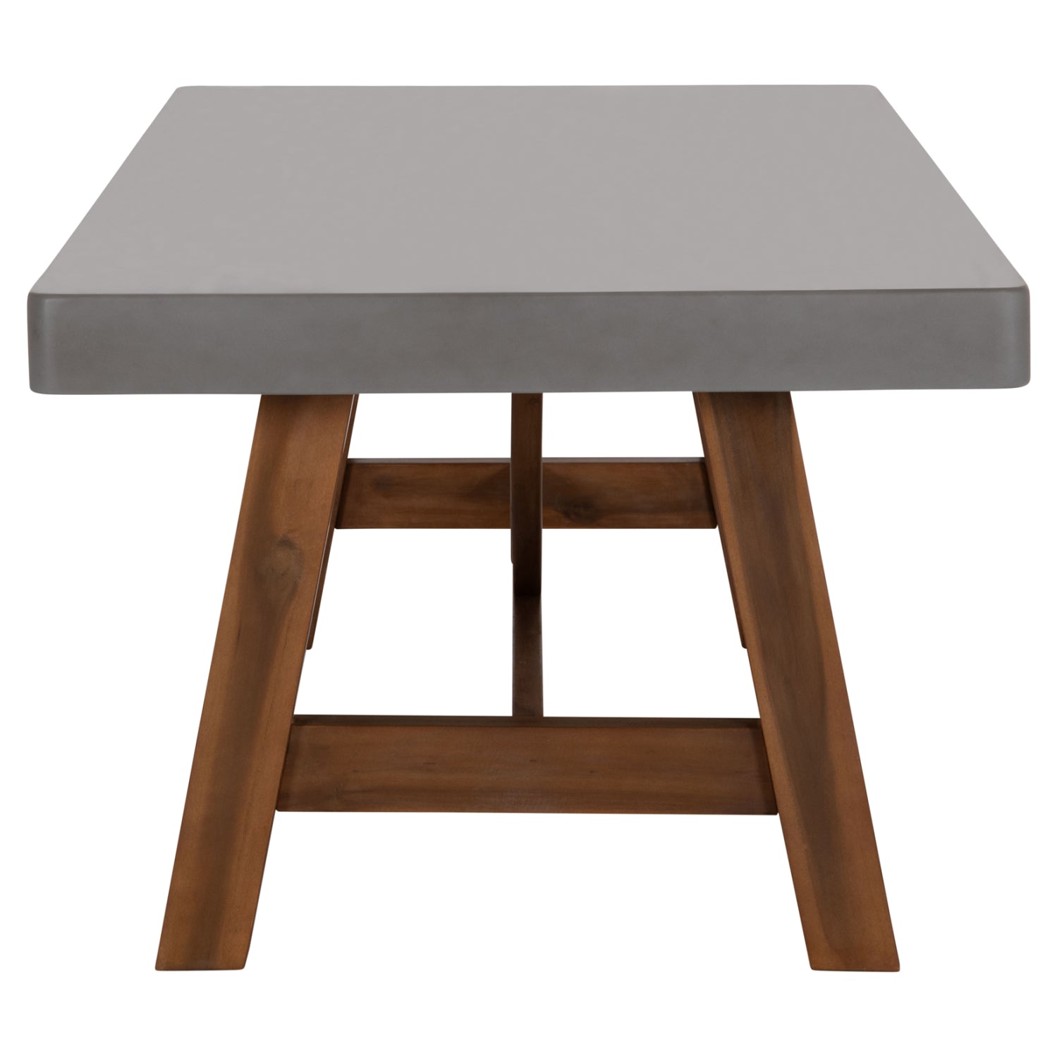 DINING TABLE MAEVE HM6575.01 GREY FIBER CEMENT TOP--ACACIA WOOD LEGS 200x100x75Hcm