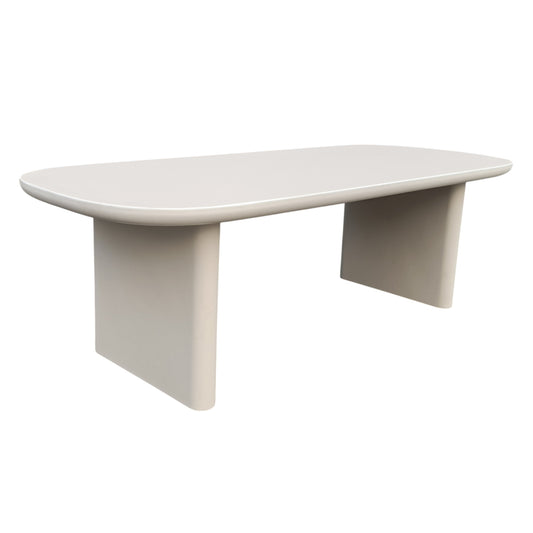 DINING TABLE AZAMI HM6601.02 BEIGE FIBER CEMENT 300x112x75Hcm