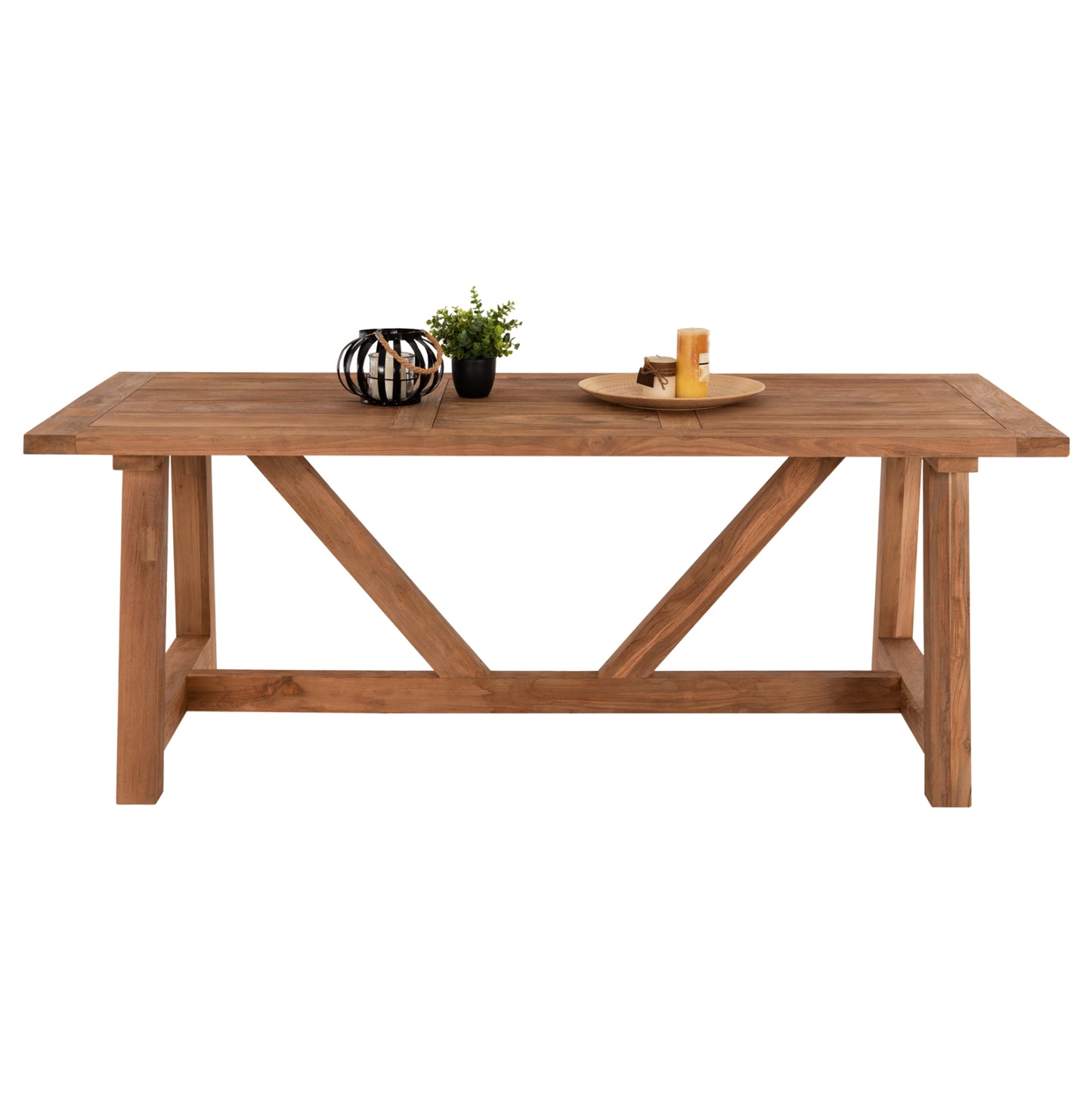 DINING TABLE HM7922 RECYCLED TEAK IN NATURAL COLOR 200X100X75Hcm.