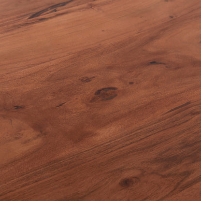 DINING TABLE MONTANA HM8336.12 ACACIA WOOD-4cm TOP THICKNESS--WHITE LEGS 160x90x77Hcm.