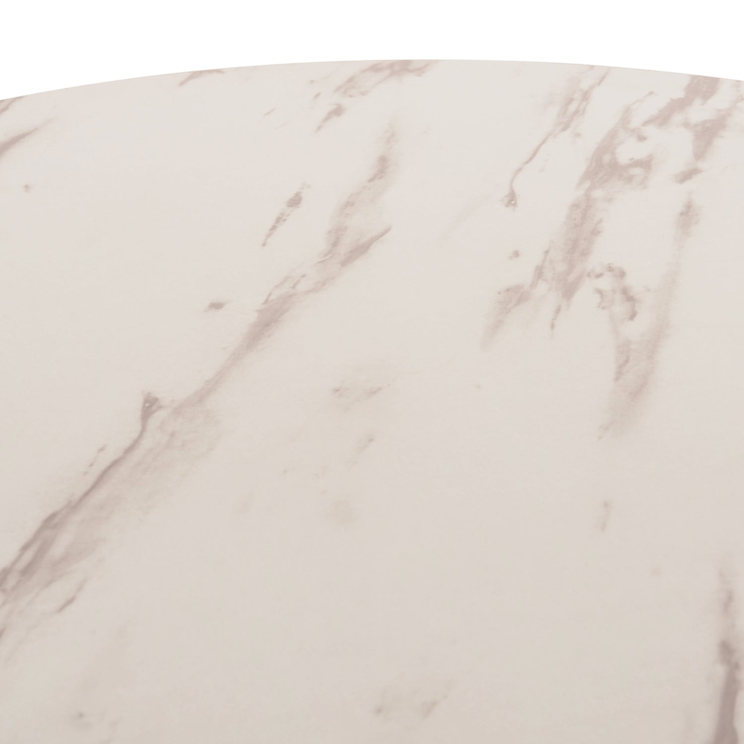 ROUND DINING TABLE ROLLO HM9421.11 MELAMINE IN WHITE MARBLE METAL LEG Φ90x74Hcm.