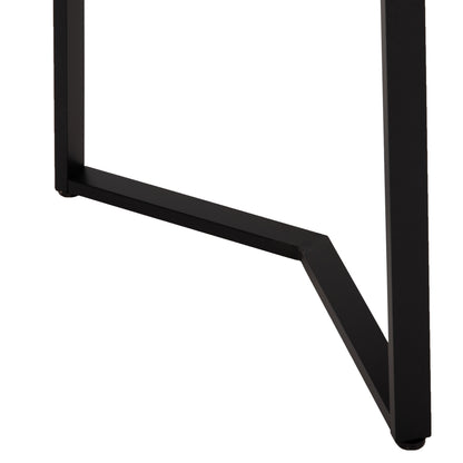 DINING TABLE JAY HM9531 WALNUT COLORED MDF-BLACK METAL LEGS 120x70x76Hcm.
