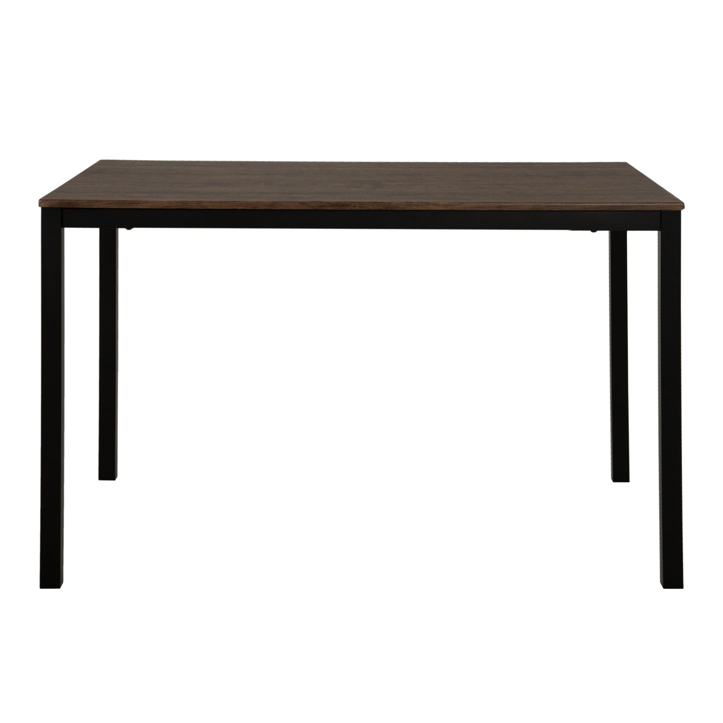 DINING TABLE GOOSE HM9532 WALNUT MDF-BLACK METAL LEGS 120X80Χ75Hcm.