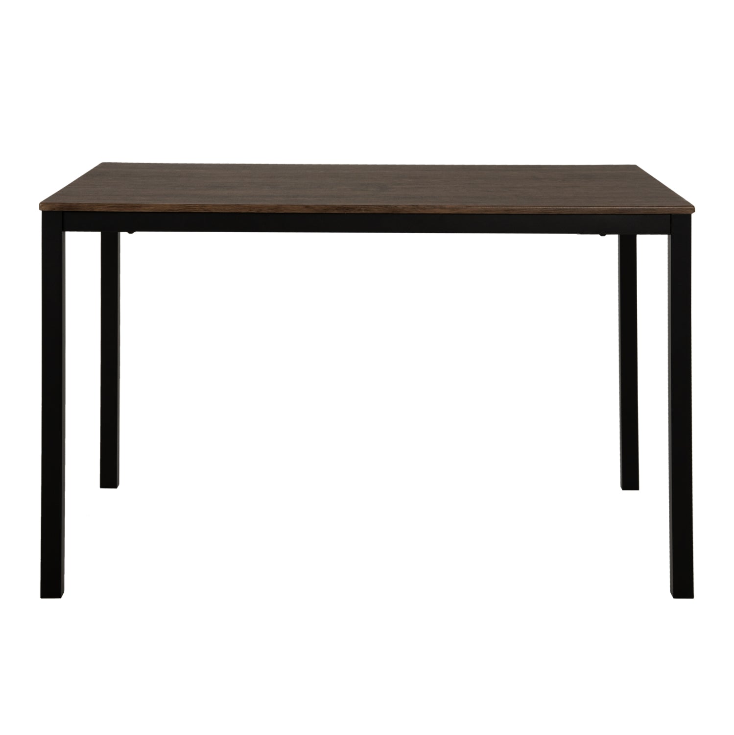 DINING TABLE GOOSE HM9532 WALNUT MDF-BLACK METAL LEGS 120X80Χ75Hcm.
