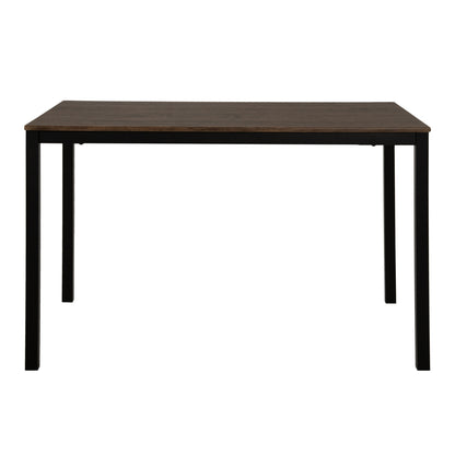 DINING TABLE GOOSE HM9532 WALNUT MDF-BLACK METAL LEGS 120X80Χ75Hcm.