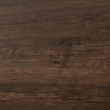 DINING TABLE GOOSE HM9532 WALNUT MDF-BLACK METAL LEGS 120X80Χ75Hcm.