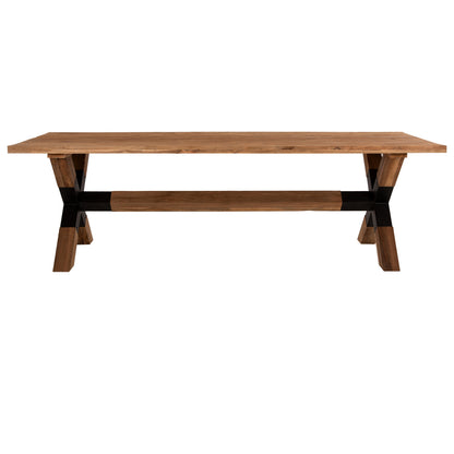 DINING TABLE KATTE HM9557 SOLID RECYCLED TEAK WOOD-LEGS WITH METAL 250x100x78Hcm.