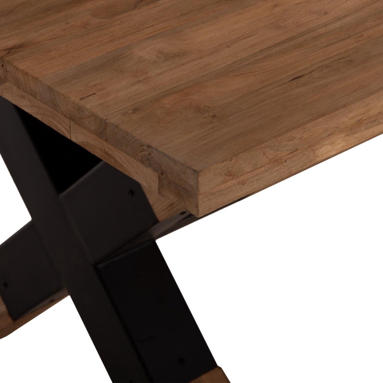 DINING TABLE KATTE HM9557 SOLID RECYCLED TEAK WOOD-LEGS WITH METAL 250x100x78Hcm.