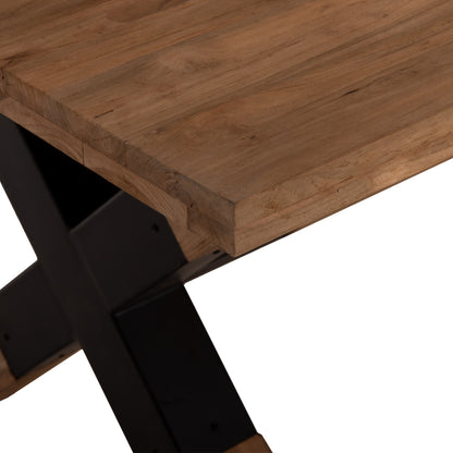 DINING TABLE KATTE HM9557 SOLID RECYCLED TEAK WOOD-LEGS WITH METAL 250x100x78Hcm.