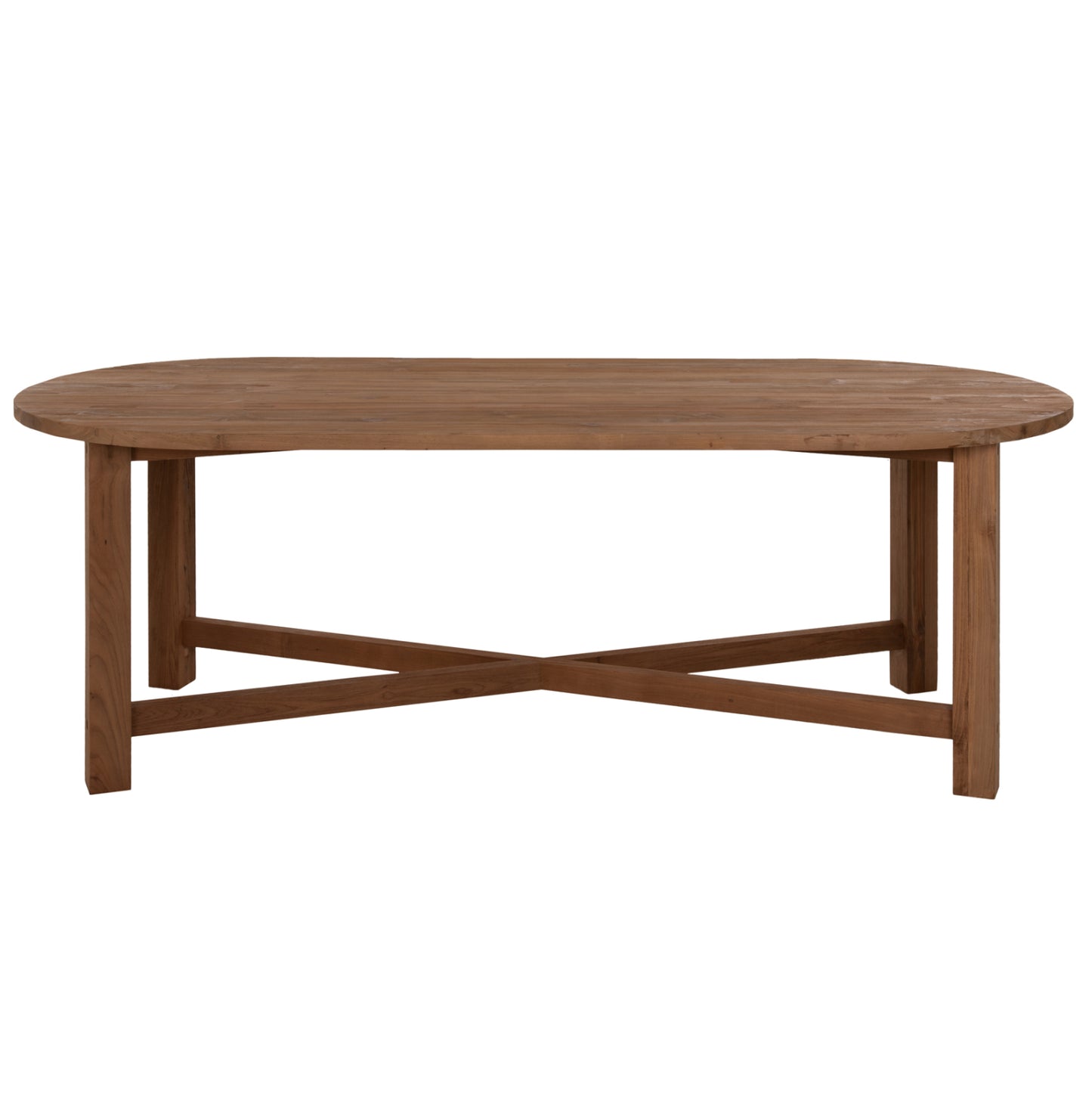 DINING TABLE KUTAI HM9640 RECYCLED TEAK WOOD IN NATURAL COLOR 200x90x75Ηcm.