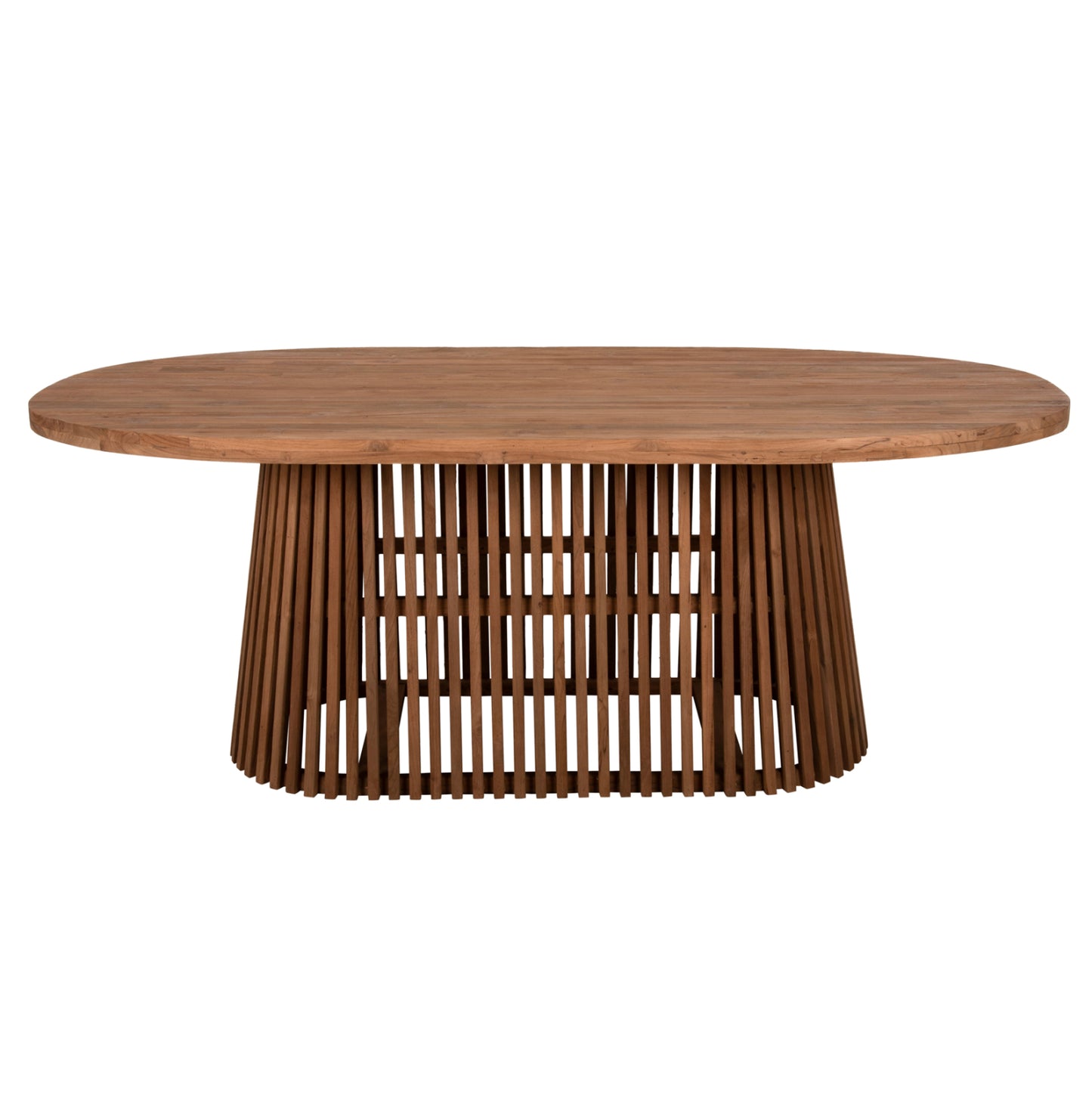 DINING TABLE REMIK HM9835 RECYCLED TEAK WOOD IN NATURAL 100x200x75,5Hcm. TABLETOP 4cm.
