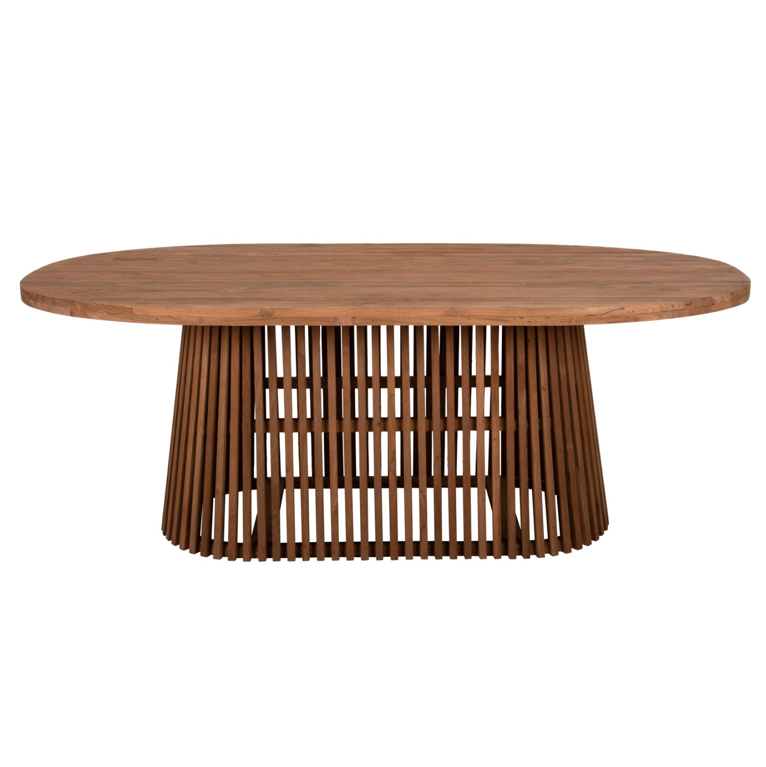 DINING TABLE REMIK HM9835 RECYCLED TEAK WOOD IN NATURAL 100x200x75,5Hcm. TABLETOP 4cm.