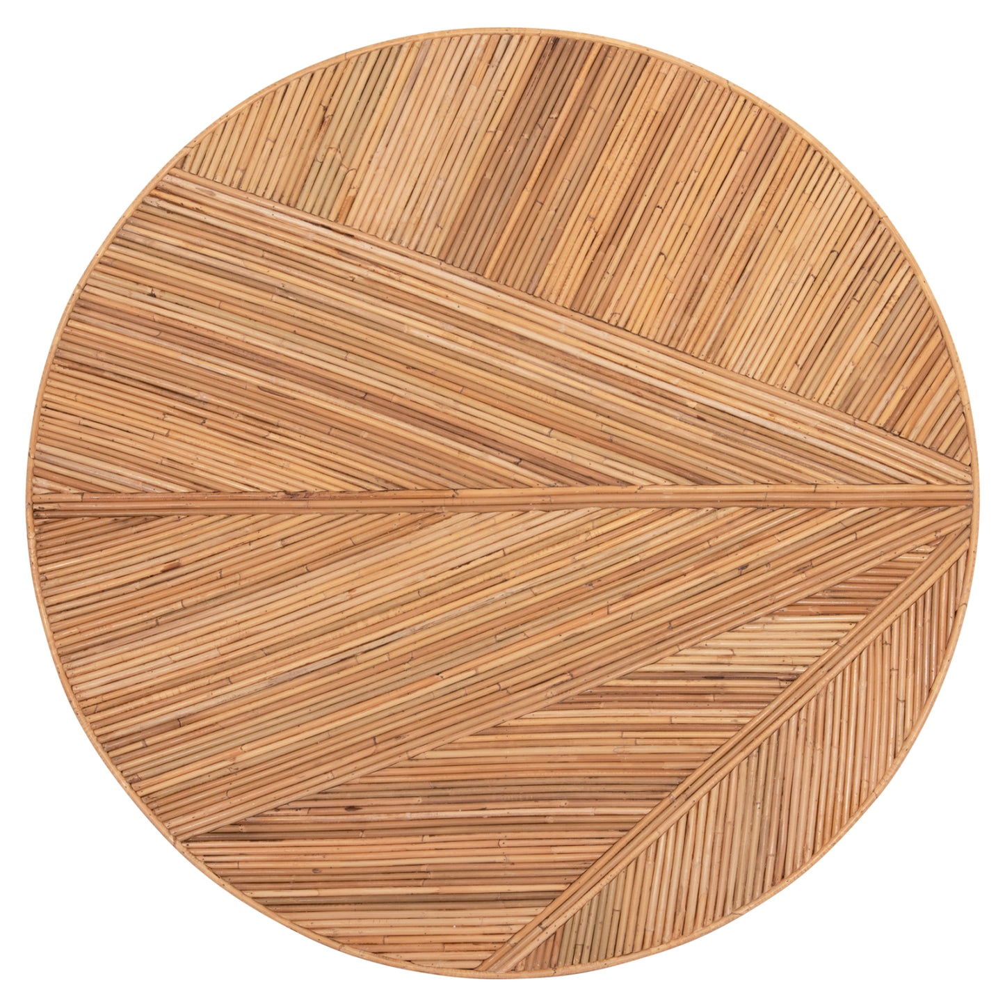 DINING TABLE GATSBY HM9884 NATURAL RATTAN IN NATURAL COLOR Φ120x76Hcm.