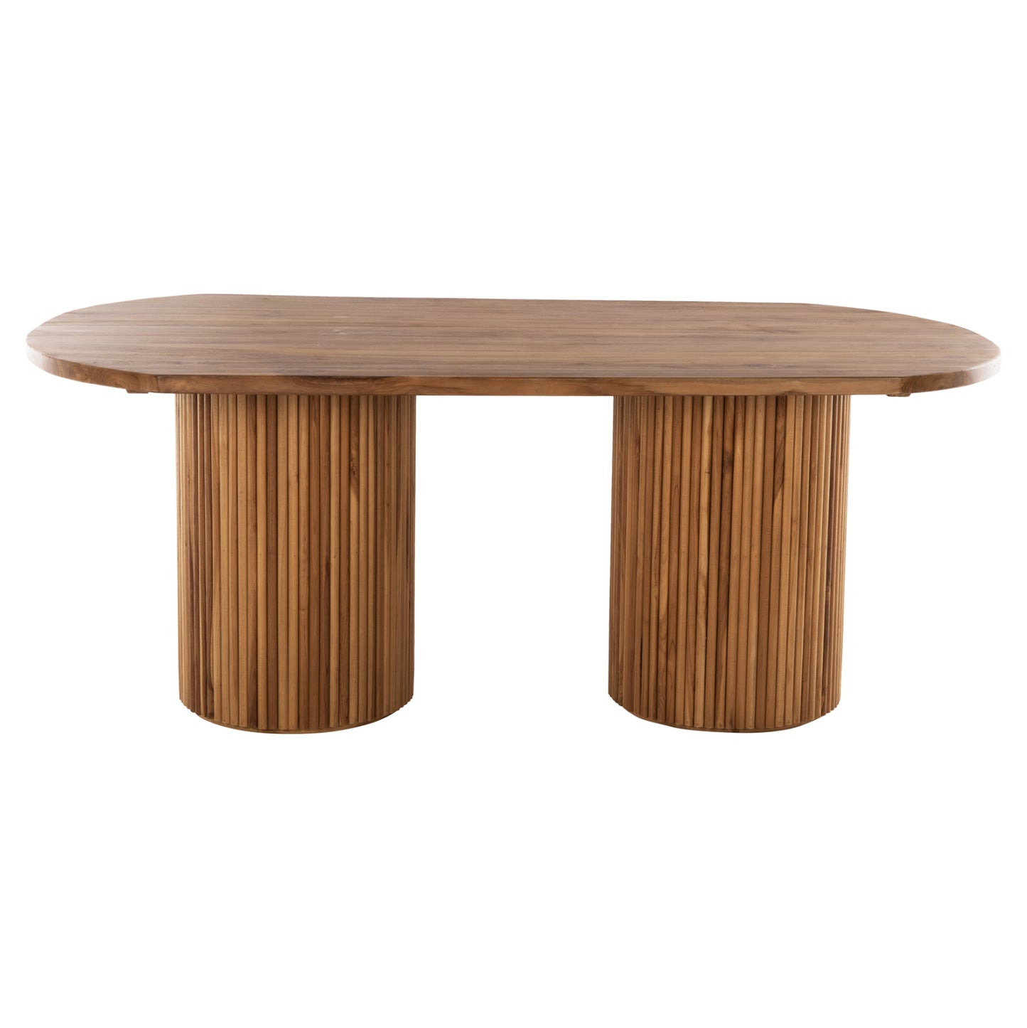 DINING TABLE DREMA HM9893 SOLID TEAK WOOD 200Χ110Χ77.5Hcm. 4cm.TABLETOP THICKNESS