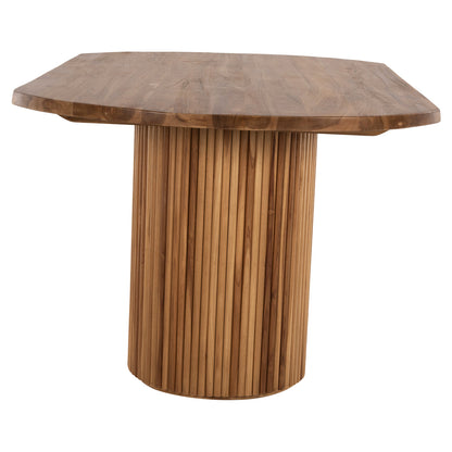 DINING TABLE DREMA HM9893 SOLID TEAK WOOD 200Χ110Χ77.5Hcm. 4cm.TABLETOP THICKNESS